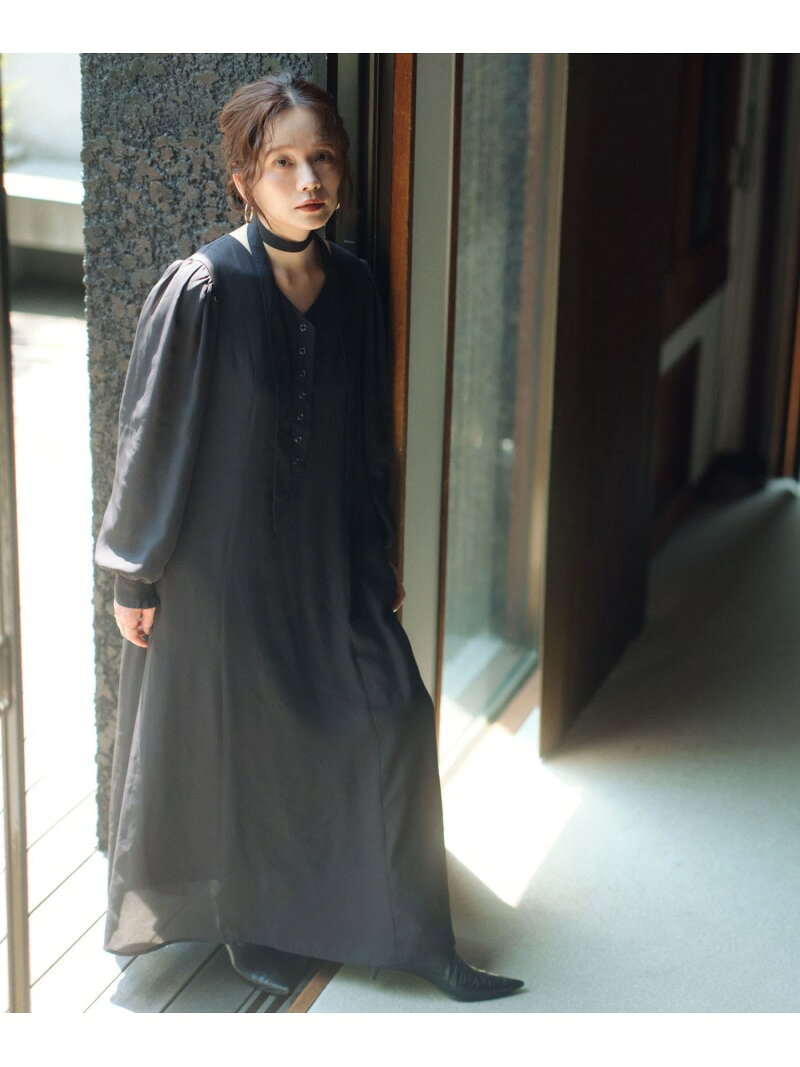 高山直子さんコラボ/チョーカー付きAラインワンピース/EiiS/577709 GLOBAL WORK グローバルワーク ワンピース・ドレス ワンピース ブラック【送料無料】[Rakuten Fashion] globalwork-10023899 GLOBAL WORK/グローバルワーク サンプル画像2