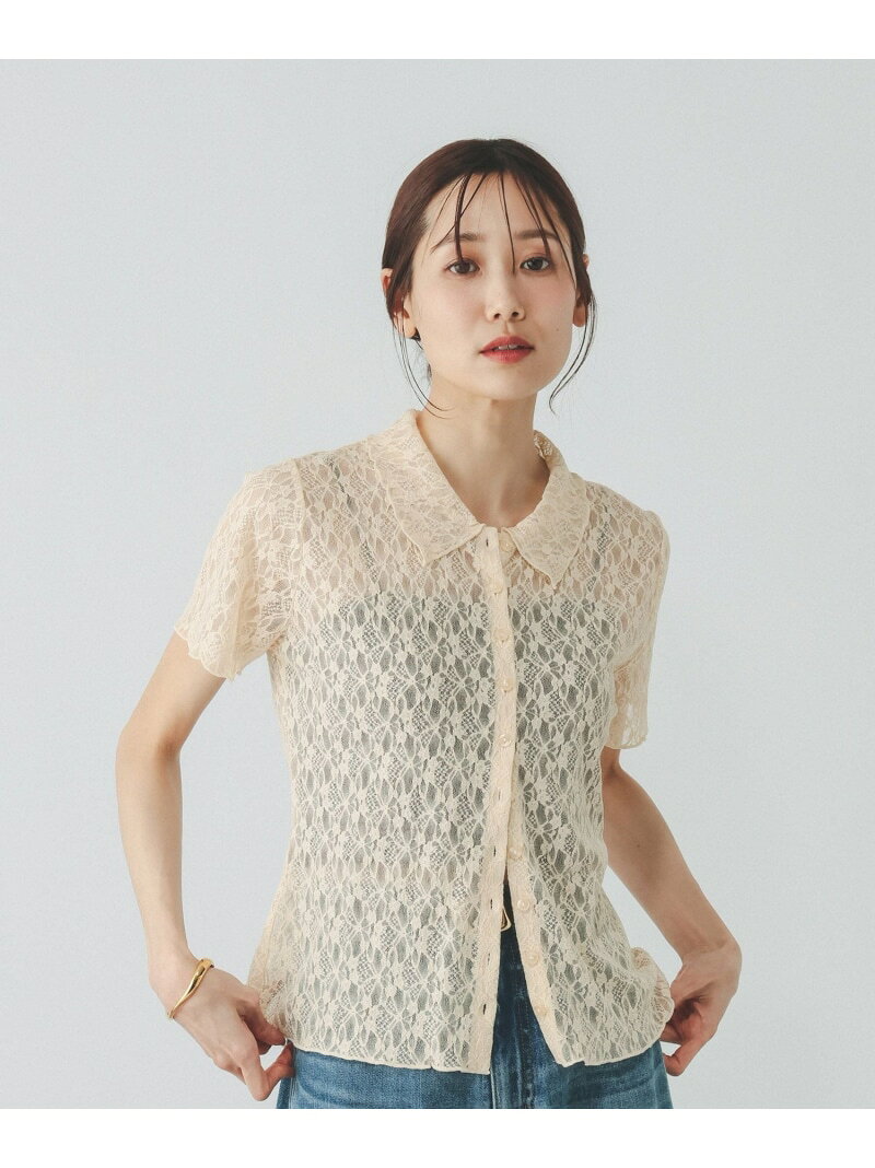【SALE／30%OFF】ストレッチ総レース襟プルオーバー/678430 GLOBAL WORK グローバルワーク トップス カットソー・Tシャツ ホワイト ブラック【RBA_E】[Rakuten Fashion] globalwork-10023362 GLOBAL WORK/グローバルワーク サンプル画像3