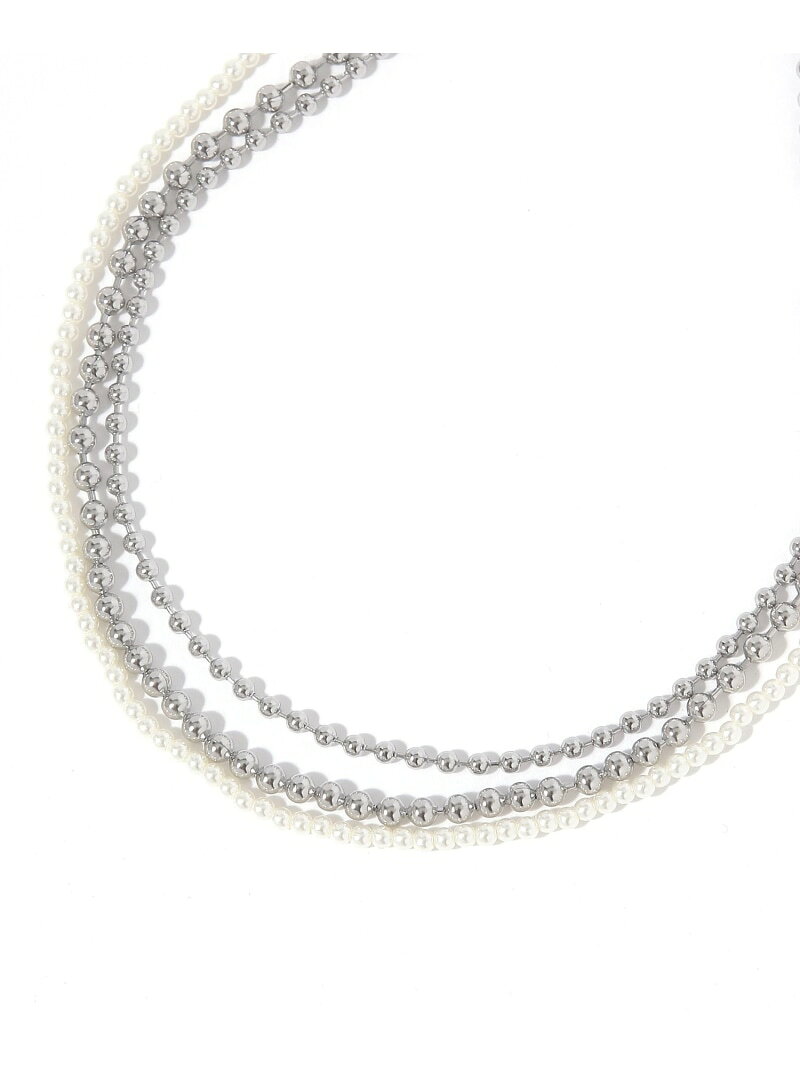 【SALE／20%OFF】ステンレス多連ボールネックレス/605954 GLOBAL WORK グローバルワーク アクセサリー・腕時計 ネックレス シルバー ゴールド【RBA_E】[Rakuten Fashion] globalwork-10022167 GLOBAL WORK/グローバルワーク パッケージ画像