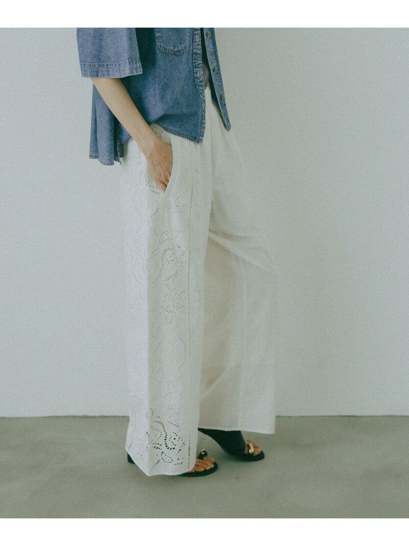 【SALE／44%OFF】meets India/レースパンツ/625307 GLOBAL WORK グローバルワーク パンツ その他のパンツ ホワイト ブラック【RBA_E】【送料無料】[Rakuten Fashion] globalwork-10023180 GLOBAL WORK/グローバルワーク サンプル画像2
