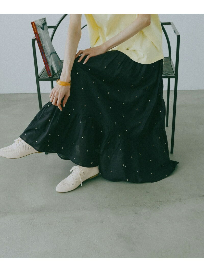 【SALE／60%OFF】meets India/ティアード刺繍スカート/625306 GLOBAL WORK グローバルワーク スカート ロング・マキシスカート ブラック ホワイト ブラウン【RBA_E】[Rakuten Fashion] globalwork-10023184 GLOBAL WORK/グローバルワーク サンプル画像2