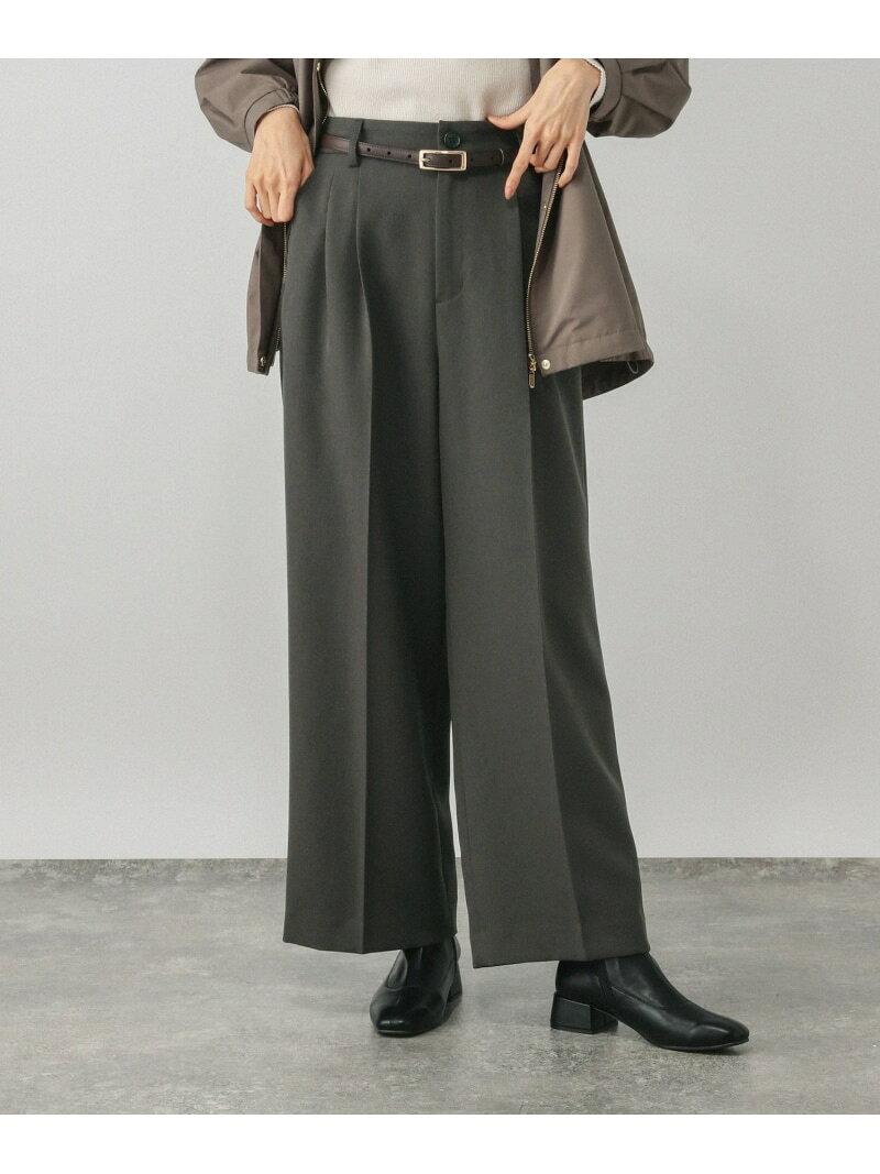 【SALE／50%OFF】お手入れラクラクセットアップ/ワイドパンツ/611216 GLOBAL WORK グローバルワーク パンツ その他のパンツ ベージュ グレー ネイビー ブラウン【RBA_E】[Rakuten Fashion] globalwork-10022490 GLOBAL WORK/グローバルワーク サンプル画像2