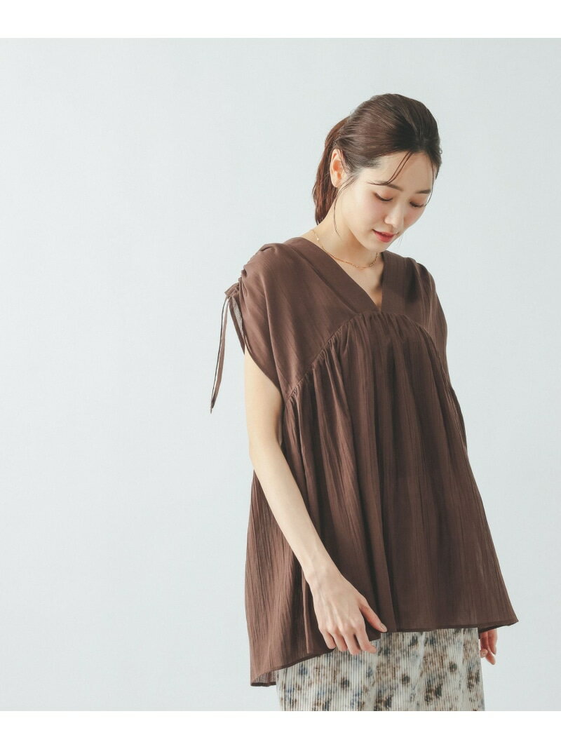 【SALE／44%OFF】エアリーリラックスギャザーブラウス/636648 GLOBAL WORK グローバルワーク トップス シャツ・ブラウス ブラック イエロー ブラウン ホワイト【RBA_E】[Rakuten Fashion] globalwork-10023183 GLOBAL WORK/グローバルワーク サンプル画像3