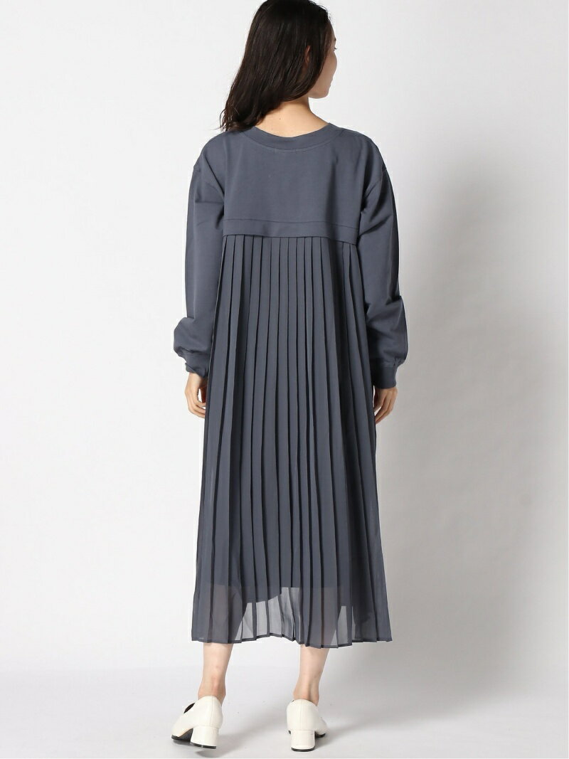 Work Global Rakuten 長袖ワンピース ブラック グローバルワーク ブルー 送料無料 ブラウン Fashion ソフトタッチ後ろプリーツワンピース ワンピース