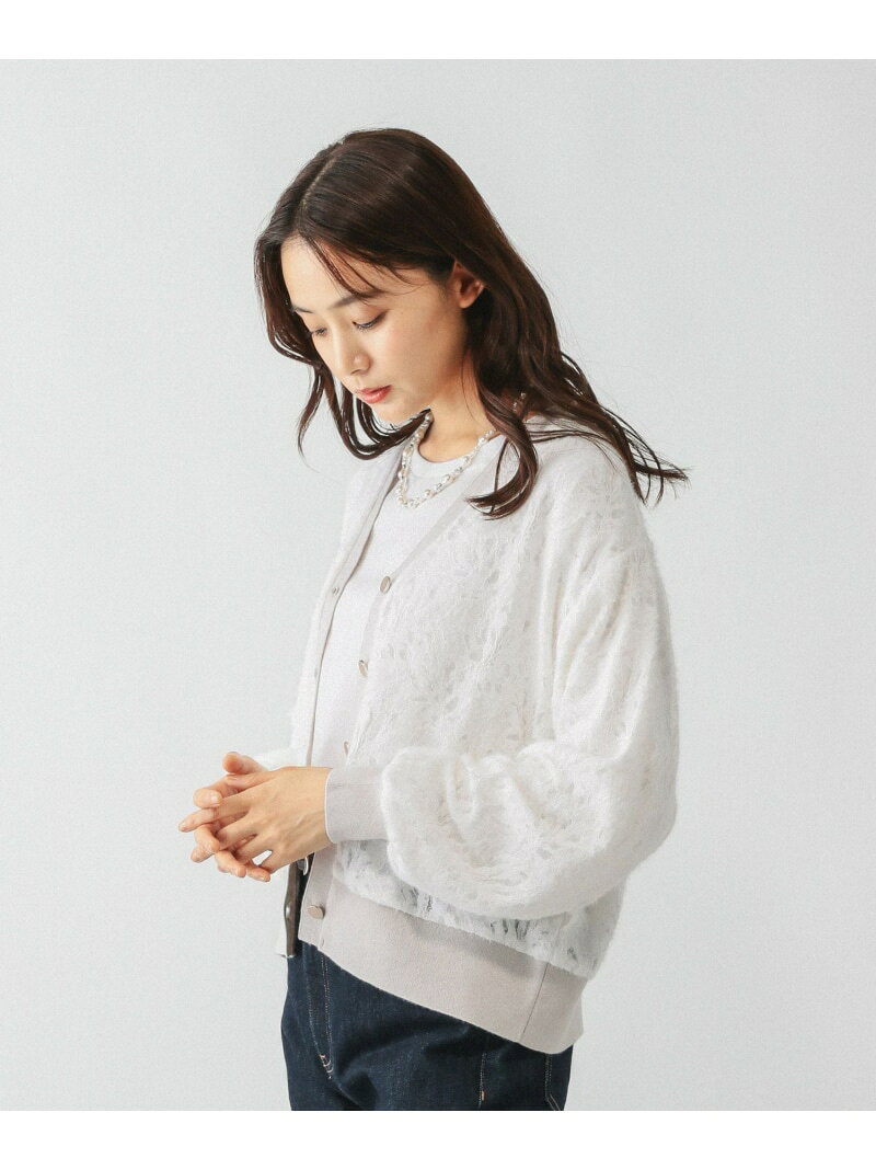 【SALE／50%OFF】フェザーレースシアーカーデ/595375 GLOBAL WORK グローバルワーク トップス カーディガン ブラック ホワイト ブラウン【RBA_E】[Rakuten Fashion] globalwork-10021898 GLOBAL WORK/グローバルワーク サンプル画像2