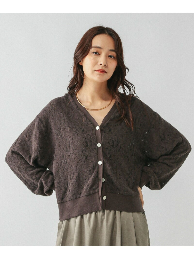 【SALE／50%OFF】フェザーレースシアーカーデ/595375 GLOBAL WORK グローバルワーク トップス カーディガン ブラック ホワイト ブラウン【RBA_E】[Rakuten Fashion] globalwork-10021898 GLOBAL WORK/グローバルワーク サンプル画像3