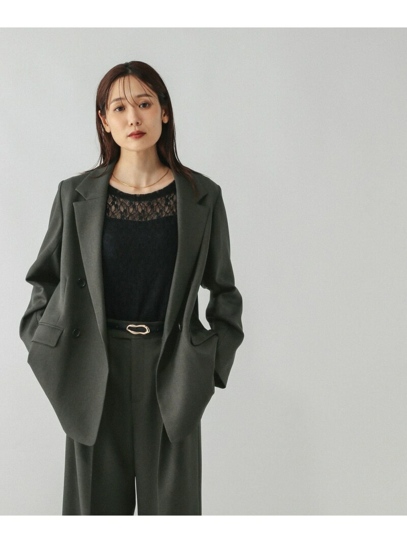 【SALE／50%OFF】お手入れラクラクセットアップ/ダブルジャケット/587828 GLOBAL WORK グローバルワーク ジャケット・アウター テーラードジャケット・ブレザー ブラウン ブラック ネイビー グレー【RBA_E】【送料無料】[Rakuten Fashion] globalwork-10021954 GLOBAL WORK/グローバルワーク サンプル画像2