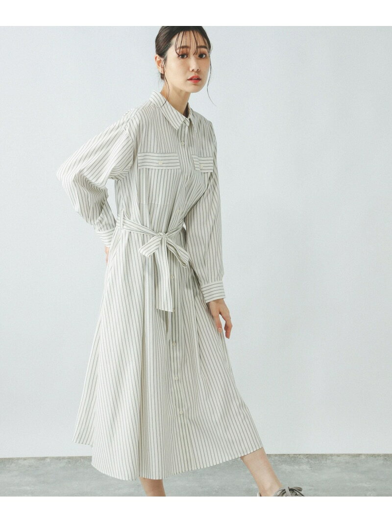 【SALE／68%OFF】イージケアシャツワンピース/283768 GLOBAL WORK グローバルワーク ワンピース・ドレス ワンピース ベージュ ホワイト ネイビー ブルー【RBA_E】[Rakuten Fashion] globalwork-10020599 GLOBAL WORK/グローバルワーク サンプル画像2
