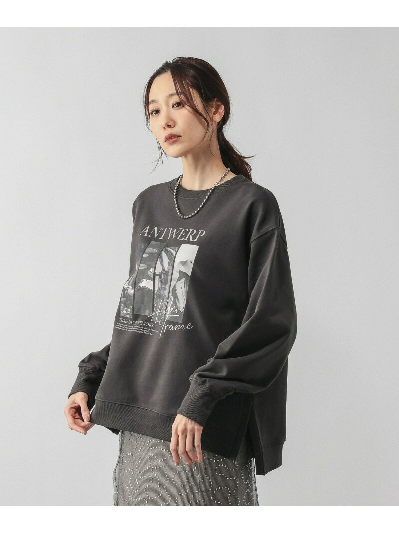 【SALE／52%OFF】乾きやすいスウェットプリント長袖/580975 GLOBAL WORK グローバルワーク トップス スウェット・トレーナー ホワイト ネイビー イエロー ブラック グレー ブラウン【RBA_E】[Rakuten Fashion] globalwork-10022598 GLOBAL WORK/グローバルワーク サンプル画像3