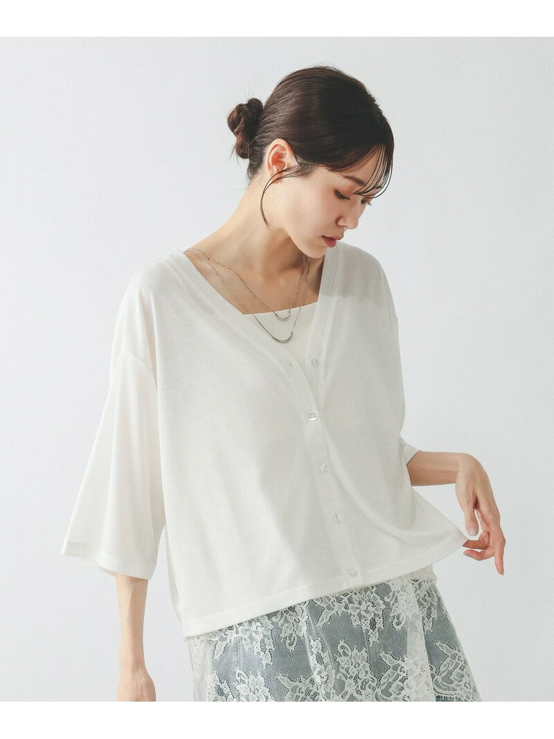 【SALE／30%OFF】UVカットカーディガン6分袖/647559 GLOBAL WORK グローバルワーク トップス カーディガン ブラック グレー ブルー ホワイト【RBA_E】[Rakuten Fashion] globalwork-10023487 GLOBAL WORK/グローバルワーク サンプル画像2