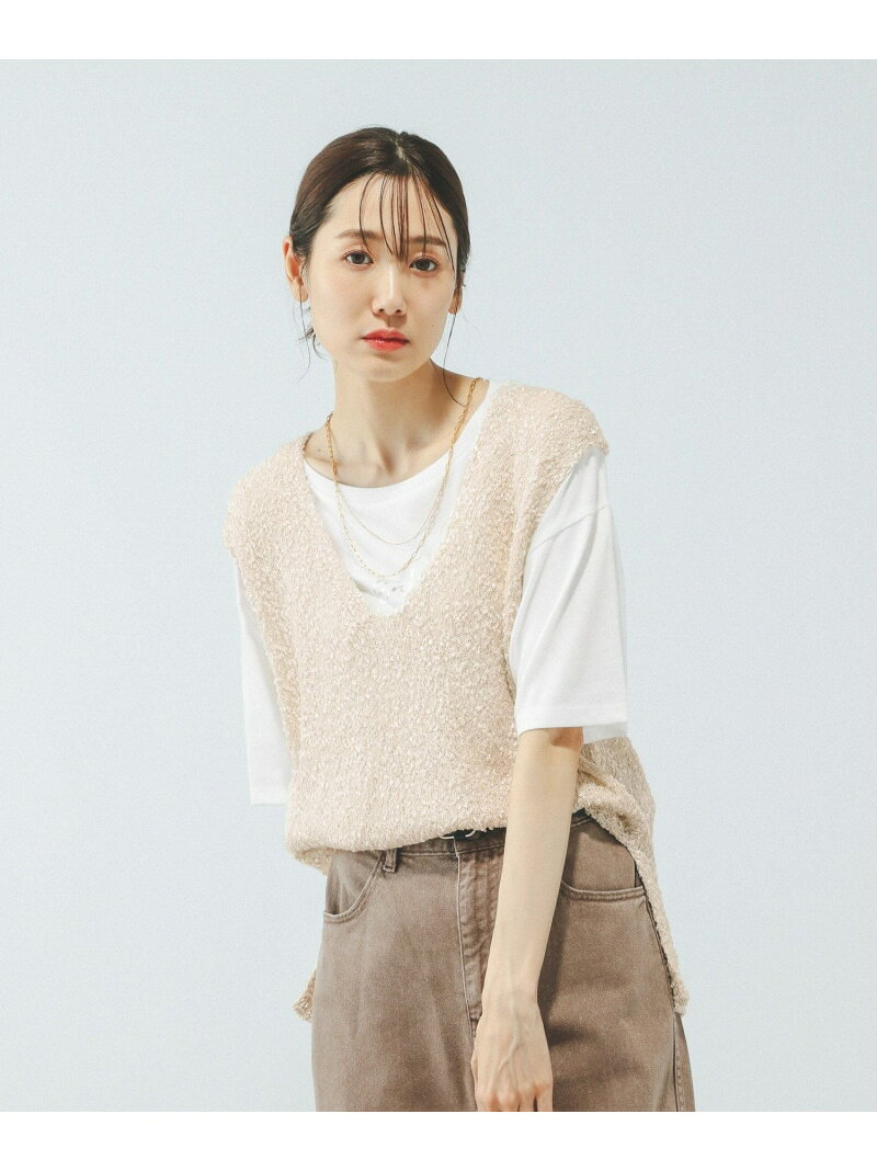 【SALE／70%OFF】テープヤーンベスト*半袖Tシャツ/575209 GLOBAL WORK グローバルワーク トップス カットソー・Tシャツ ホワイト【RBA_E】[Rakuten Fashion] globalwork-10021434 GLOBAL WORK/グローバルワーク サンプル画像2