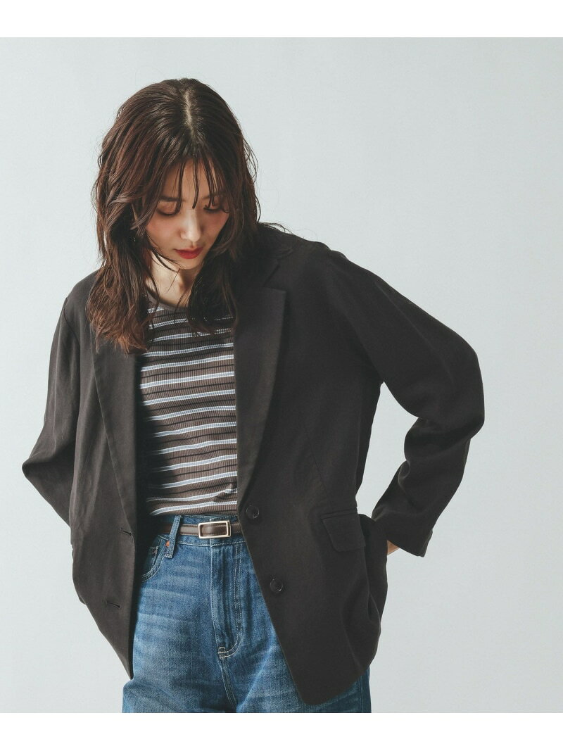 【SALE／60%OFF】フレンチリネンジャケット/612370 GLOBAL WORK グローバルワーク ジャケット・アウター テーラードジャケット・ブレザー ベージュ ブラウン ブラック グレー【RBA_E】[Rakuten Fashion] globalwork-10023073 GLOBAL WORK/グローバルワーク サンプル画像3