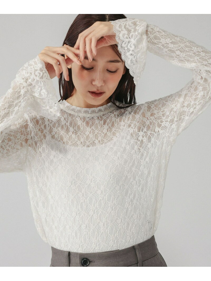 フレアスリーブレースプルオーバー/1046128 GLOBAL WORK グローバルワーク トップス カットソー・Tシャツ ホワイト ブラック[Rakuten Fashion] globalwork-10024368 GLOBAL WORK/グローバルワーク パッケージ画像