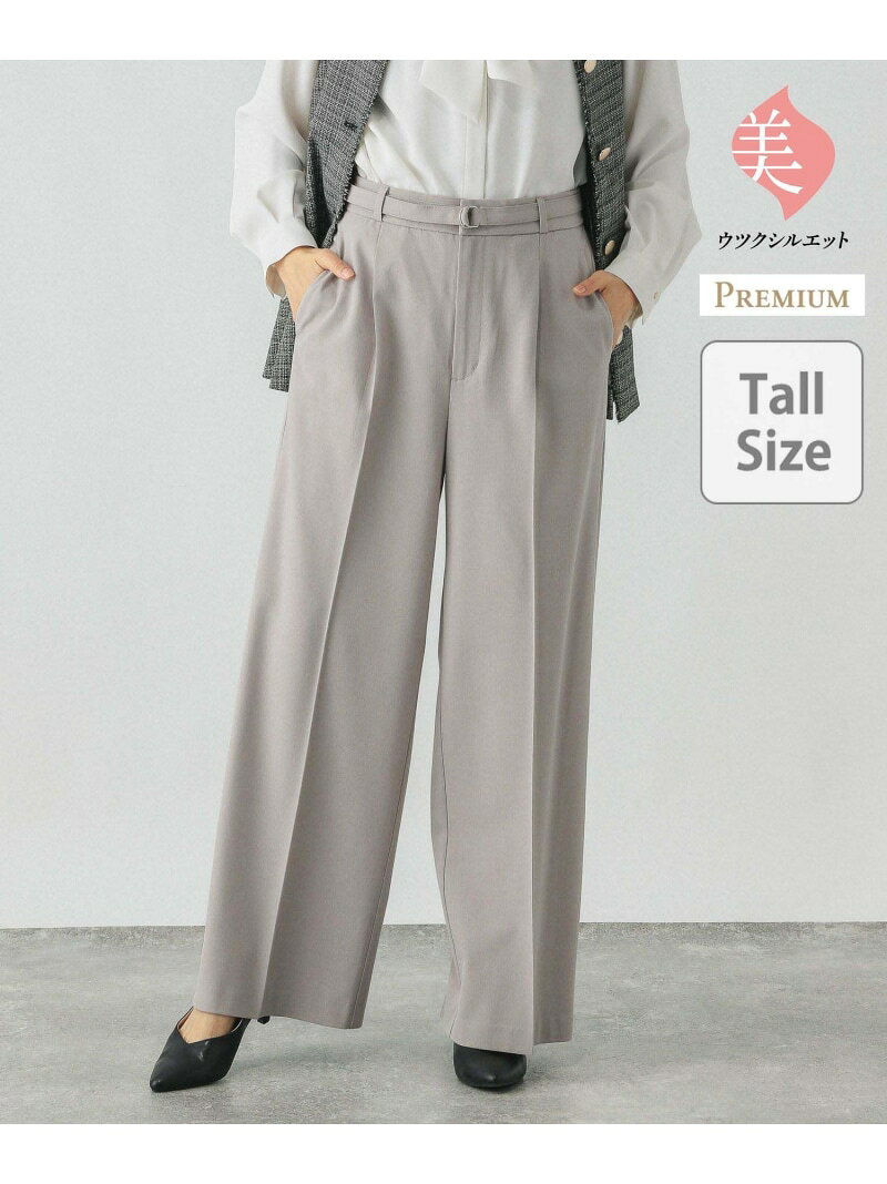 【SALE／40%OFF】一部店舗限定/ウツクシルエットプレミアムワイドパンツTall/252439 GLOBAL WORK グローバルワーク パンツ その他のパンツ ネイビー グレー ブラック ベージュ【RBA_E】【送料無料】[Rakuten Fashion] globalwork-10020357 GLOBAL WORK/グローバルワーク サンプル画像3