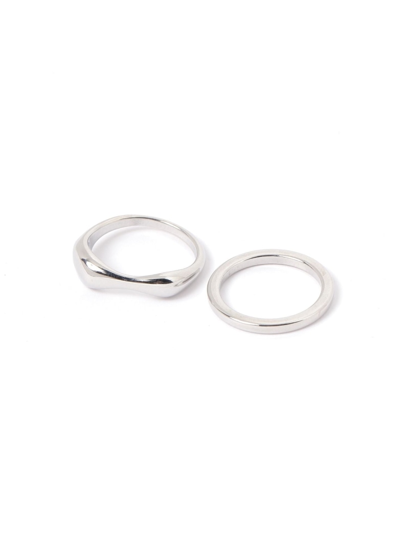 【SALE／50%OFF】ステンレス2点セットリング/612362 GLOBAL WORK グローバルワーク アクセサリー・腕時計 リング・指輪 ゴールド シルバー【RBA_E】[Rakuten Fashion] globalwork-10022378 GLOBAL WORK/グローバルワーク サンプル画像2