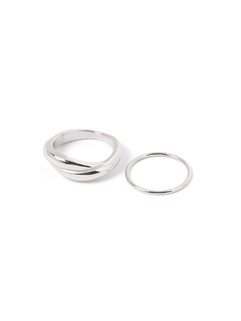 【SALE／50%OFF】ステンレス2点セットリング/612362 GLOBAL WORK グローバルワーク アクセサリー・腕時計 リング・指輪 ゴールド シルバー【RBA_E】[Rakuten Fashion] globalwork-10022378 GLOBAL WORK/グローバルワーク サンプル画像3