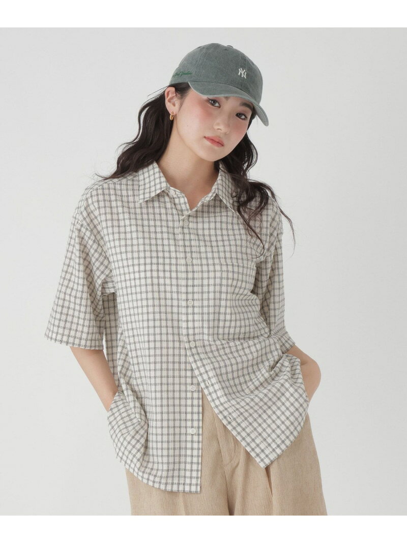 乐天商城 - サッカーシャツ半袖/一部店舗限定/684046 GLOBAL WORK グローバルワーク トップス シャツ・ブラウス ブルー【送料無料】[Rakuten Fashion]