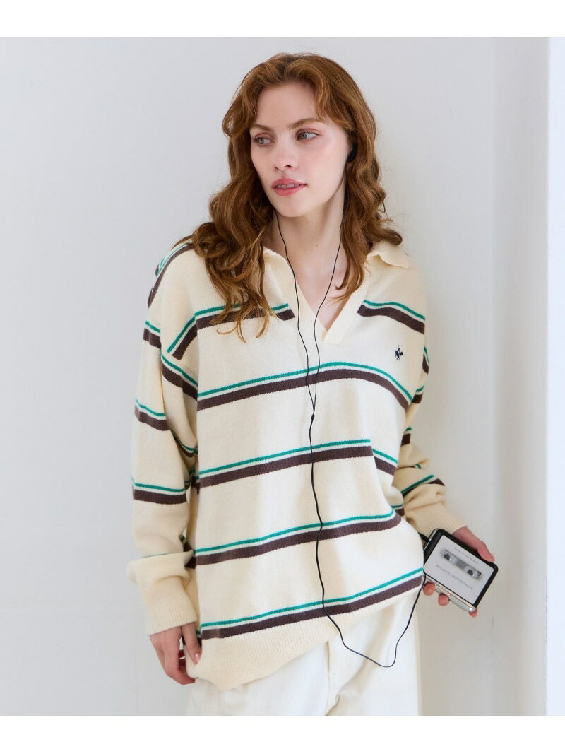 【BEVERLY HILLS POLO CLUB】襟付きラガーニット/685514 GLOBAL WORK グローバルワーク トップス ニット ホワイト グレー【送料無料】[Rakuten Fashion] globalwork-10024400 GLOBAL WORK/グローバルワーク サンプル画像2