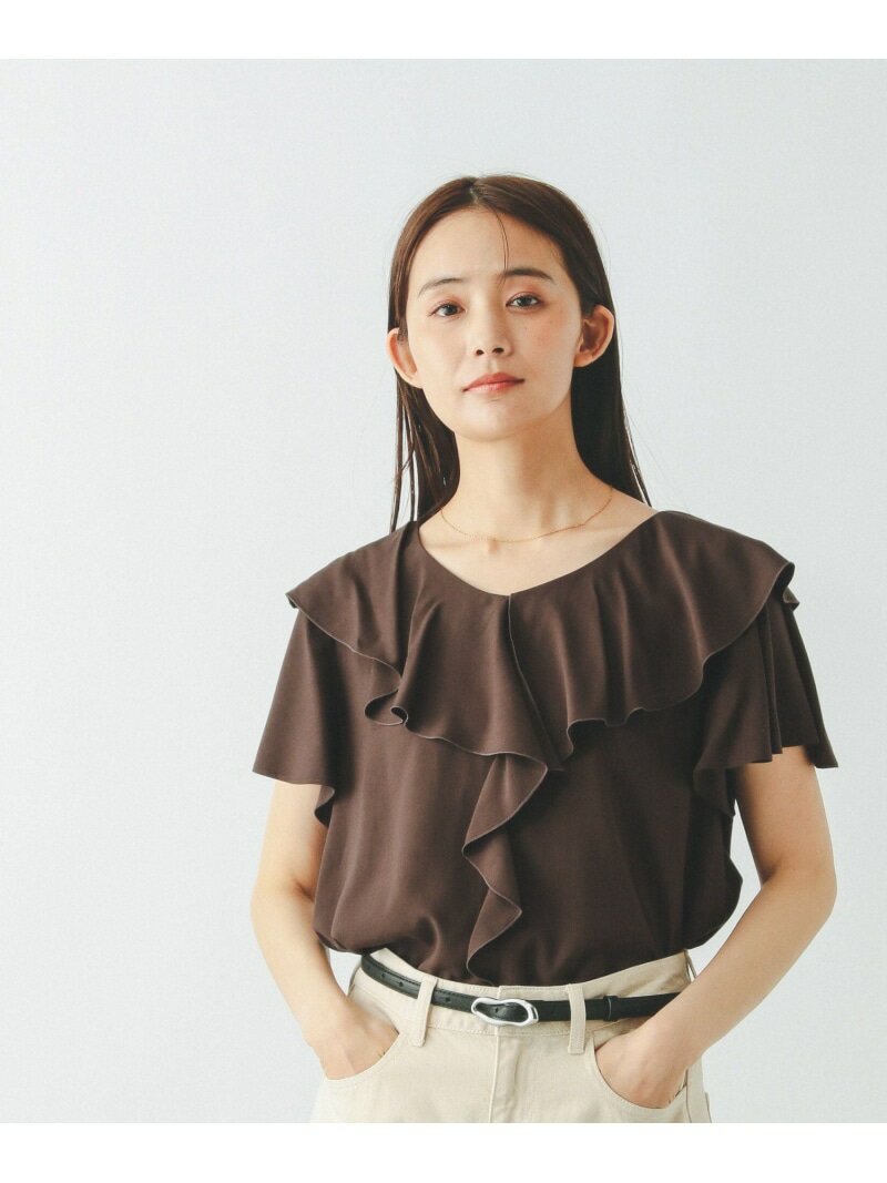 樂天商城 - 【SALE／40%OFF】さらさらリラックスフリル半袖/一部店舗限定/571310 GLOBAL WORK グローバルワーク トップス シャツ・ブラウス ブラック ブラウン【RBA_E】[Rakuten Fashion]