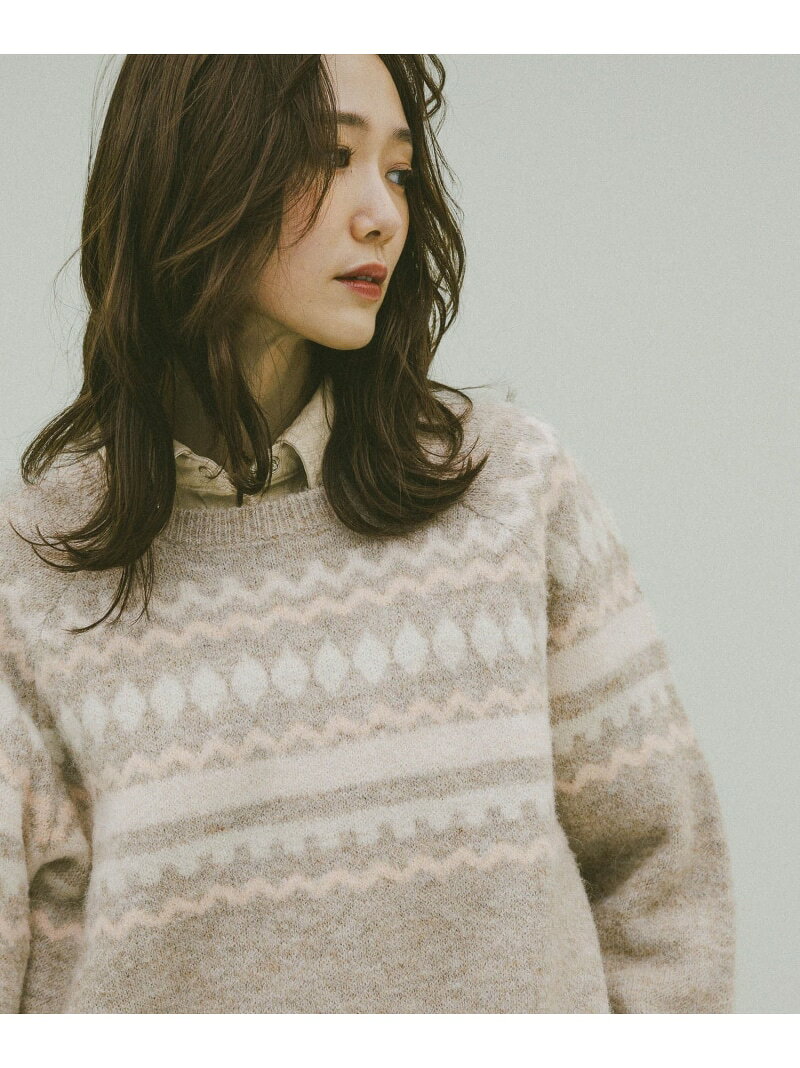 【SALE／30%OFF】フェアアイル柄ニットプルオーバー/606417 GLOBAL WORK グローバルワーク トップス ニット グレー ベージュ【RBA_E】[Rakuten Fashion] globalwork-10022211 GLOBAL WORK/グローバルワーク サンプル画像2