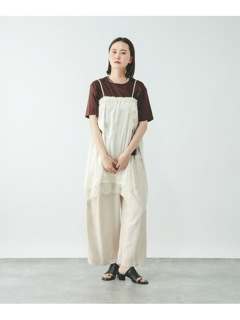 【SALE／60%OFF】2WAYサテンレーススカートキャミ/717228 GLOBAL WORK グローバルワーク トップス キャミソール ホワイト ブラック【RBA_E】[Rakuten Fashion] globalwork-10023606 GLOBAL WORK/グローバルワーク サンプル画像3
