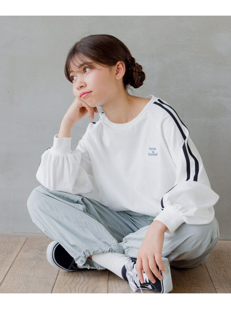 新色予約/ヘビロッTEEドロスト長袖/キッズ/132537 GLOBAL WORK グローバルワーク トップス カットソー・Tシャツ ホワイト ブラック[Rakuten Fashion]のサムネイル