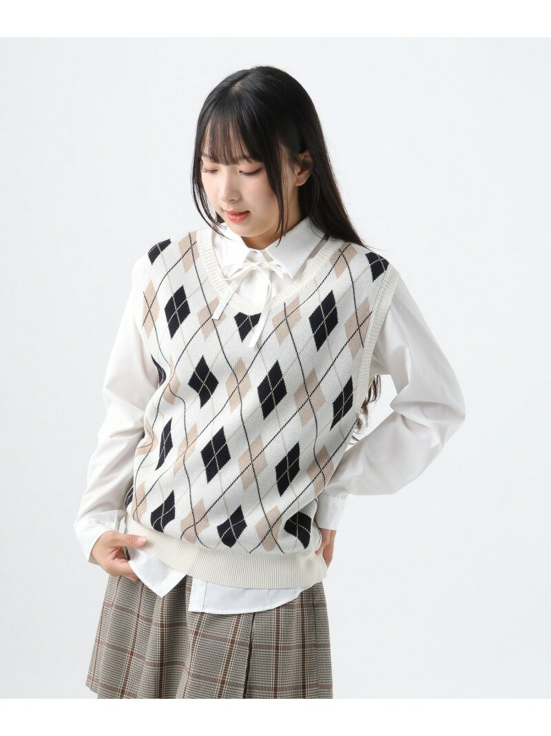 【SALE/50%OFF】ガーリーシャツベストSET/AND YUA ANY/581247 GLOBAL WORK グローバルワーク トップス シャツ・ブラウス...