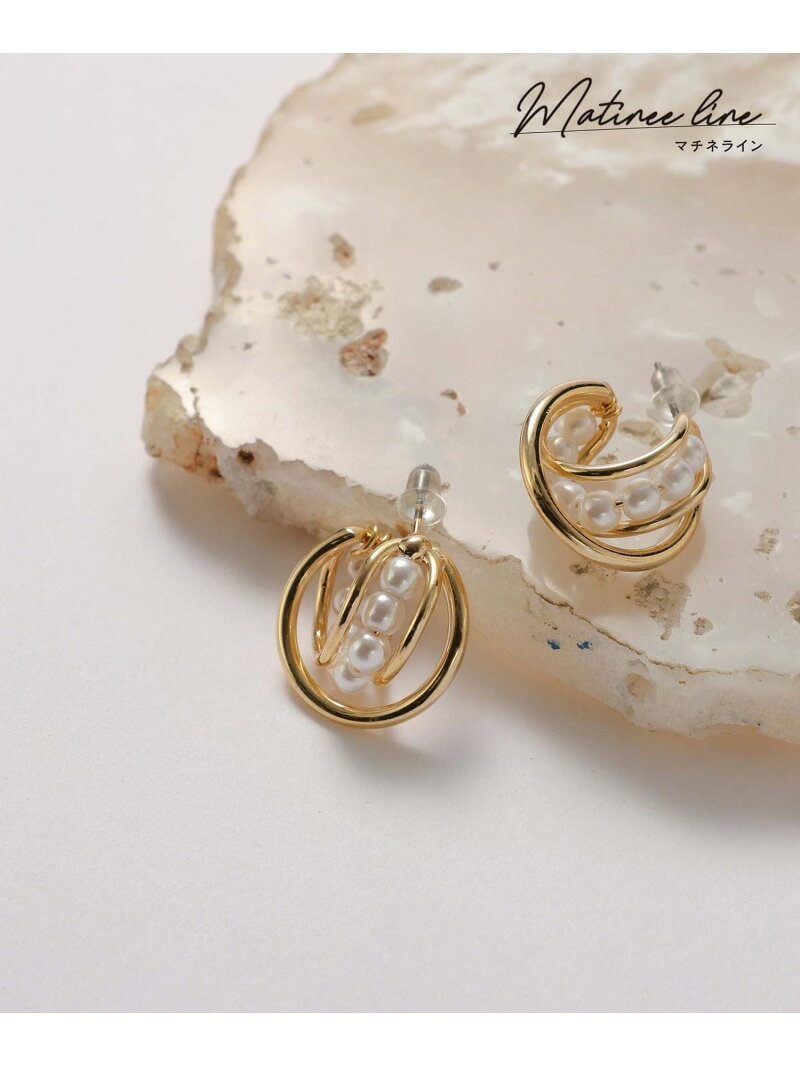 樂天商城 - 【SALE／40%OFF】MATINEE LINE/パールカーブピアス/288874 GLOBAL WORK グローバルワーク アクセサリー・腕時計 ピアス シルバー ゴールド【RBA_E】[Rakuten Fashion]