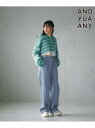【SALE/50%OFF】2SETボーダーニット*ロンT/AND YUA ANY/147026 GLOBAL WORK グローバルワーク トップス ニット グリ...