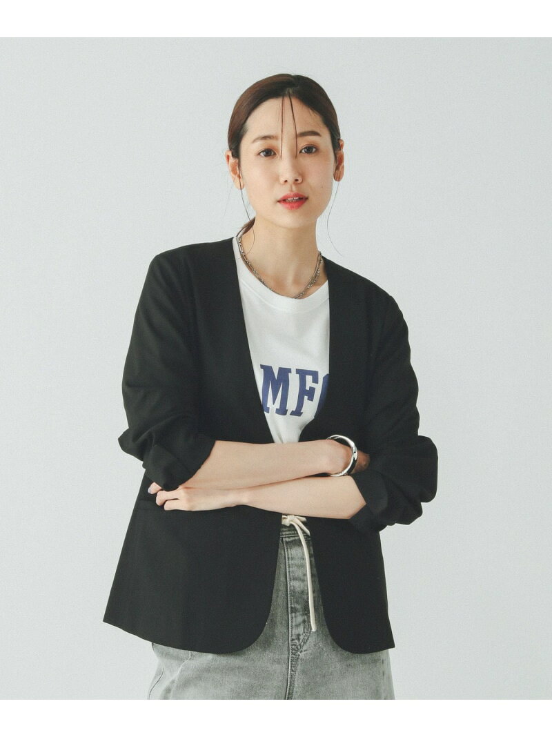 【SALE／50%OFF】ウツクシルエットDRYジャケット/290026 GLOBAL WORK グローバルワーク ジャケット・アウター ノーカラージャケット グレー ブラウン ブラック【RBA_E】【送料無料】[Rakuten Fashion] globalwork-10021081 GLOBAL WORK/グローバルワーク サンプル画像2