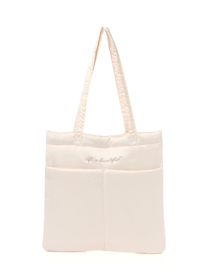 フワフワ中綿トート/1068067 GLOBAL WORK グローバルワーク バッグ トートバッグ グレー ピンク ブラック ベージュ[Rakuten Fashion] globalwork-10024516 GLOBAL WORK/グローバルワーク サンプル画像2