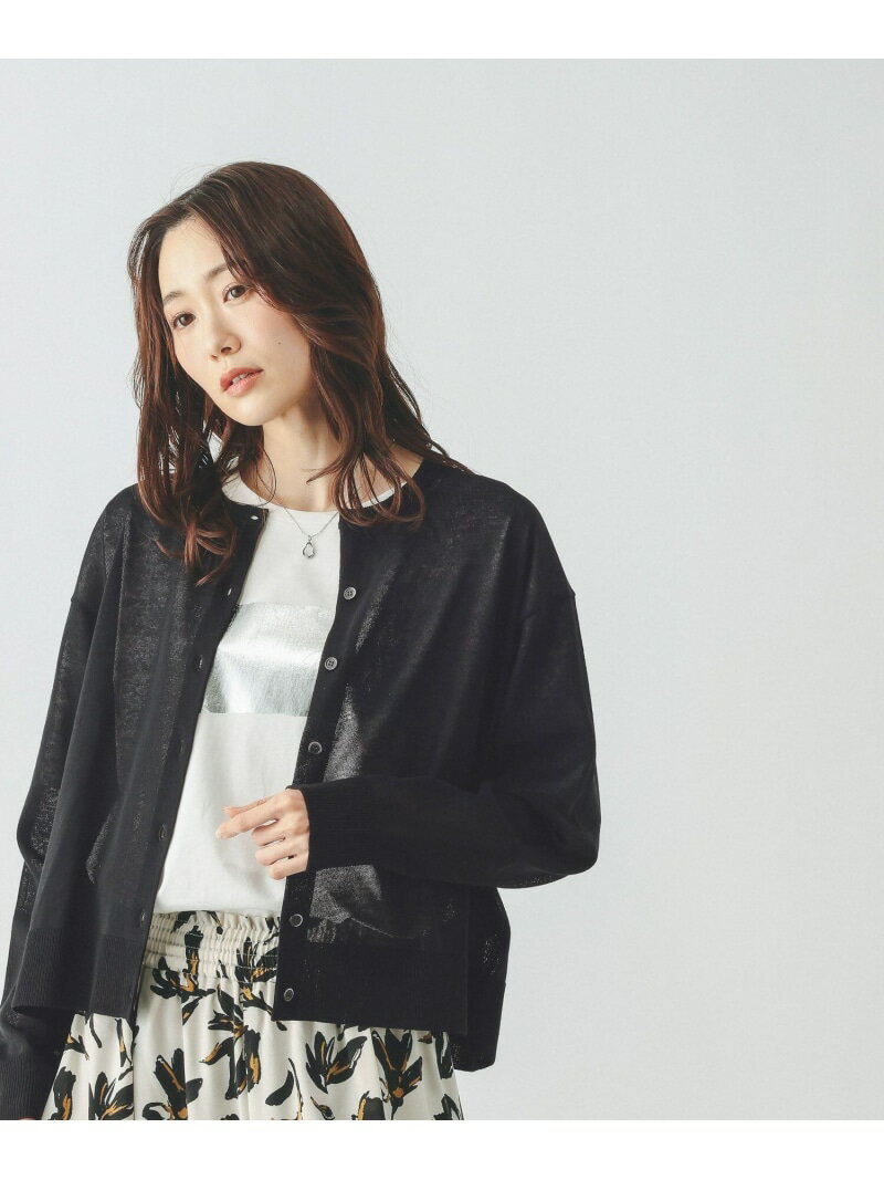 【SALE／30%OFF】リネン混シアークルーカーディガン/650272 GLOBAL WORK グローバルワーク トップス カーディガン ホワイト ブラック ブルー【RBA_E】[Rakuten Fashion] globalwork-10023380 GLOBAL WORK/グローバルワーク サンプル画像2