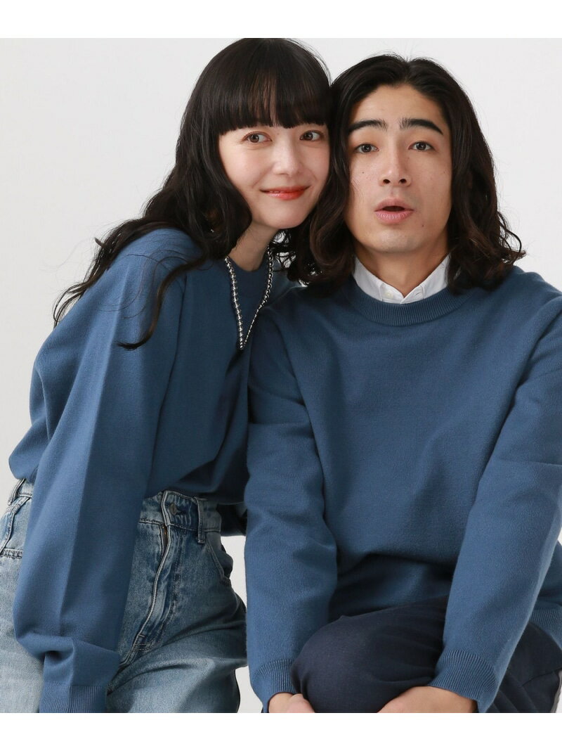 メルティクルーネックプルオーバー/523898 GLOBAL WORK グローバルワーク トップス ニット ワインレッド グレー グリーン ホワイト ブルー ネイビー【送料無料】[Rakuten Fashion]のサムネイル