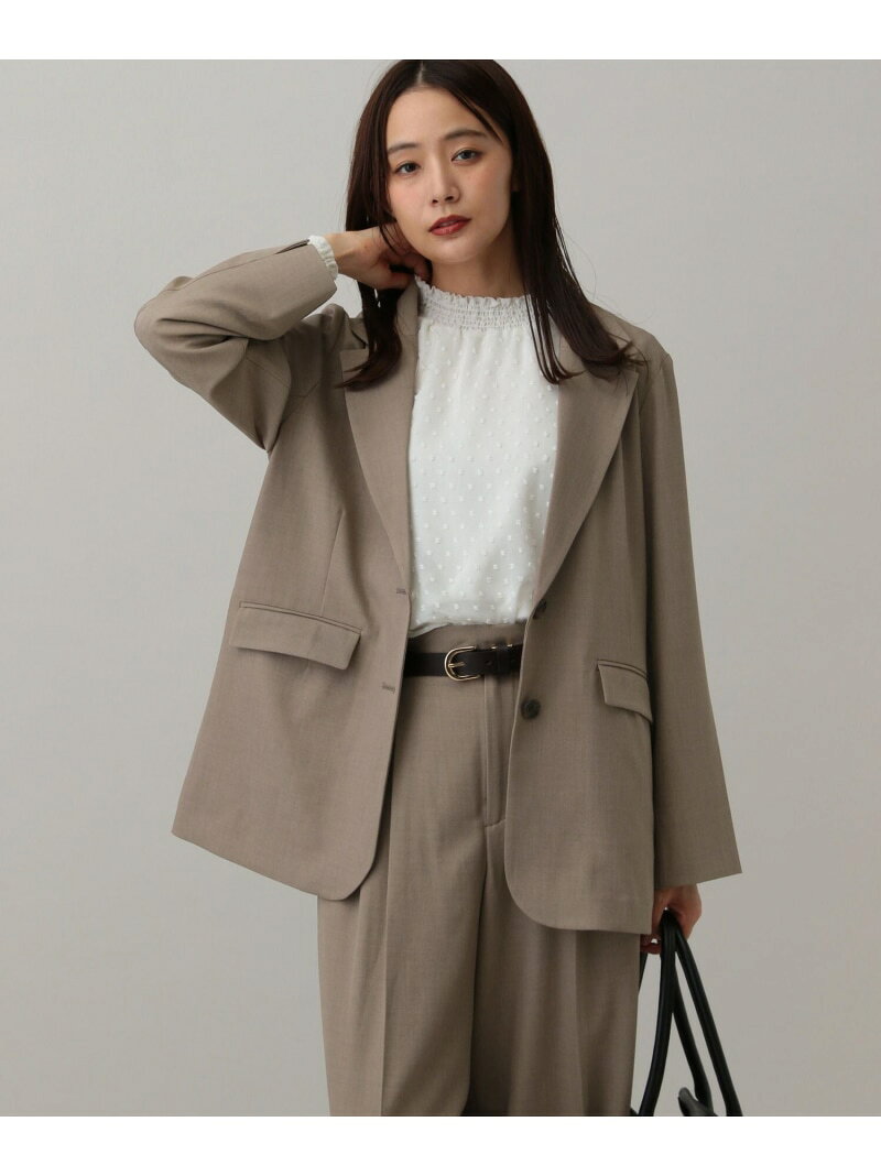 【SALE／50%OFF】MATINEE LINE/ツイルストレッチ/シングルテーラードジャケット/583769 GLOBAL WORK グローバルワーク ジャケット・アウター テーラードジャケット・ブレザー グレー ブラウン【RBA_E】【送料無料】[Rakuten Fashion] globalwork-10021813 GLOBAL WORK/グローバルワーク サンプル画像2