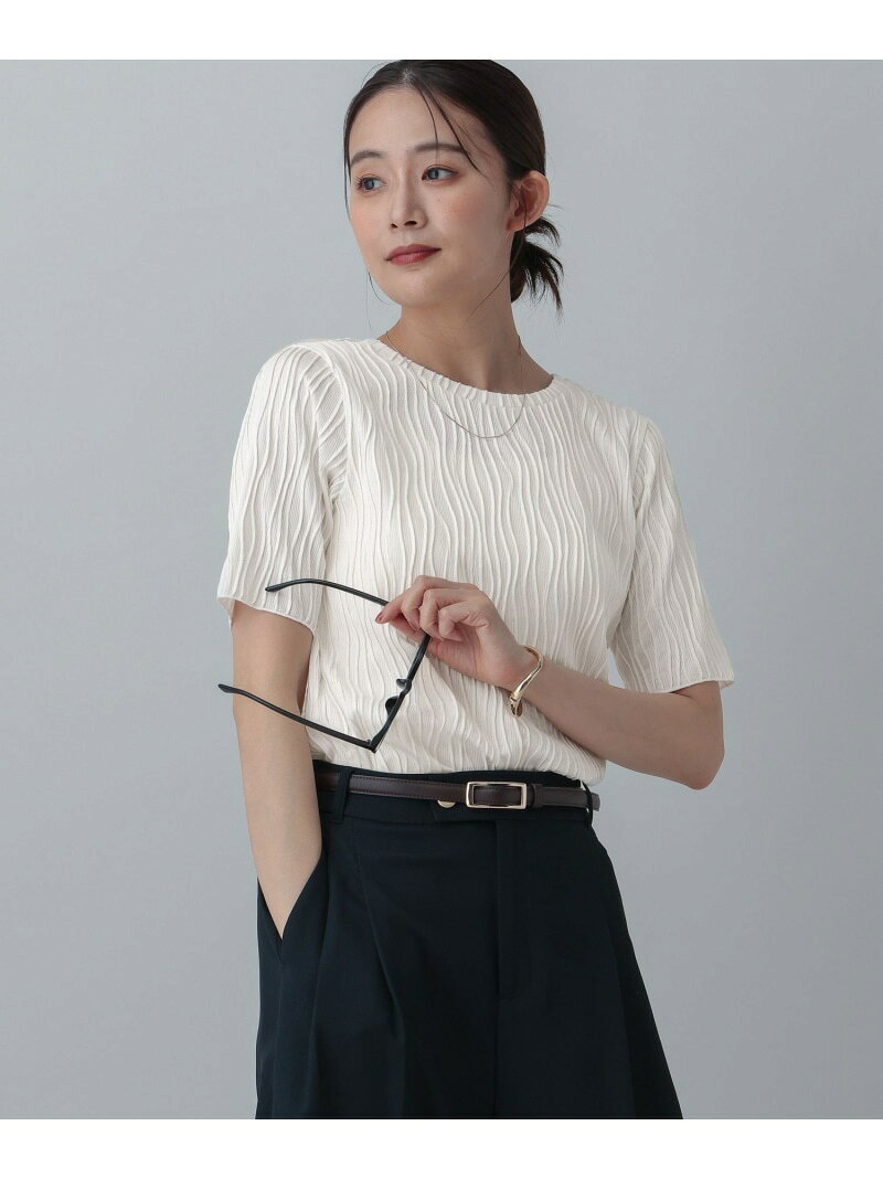 【SALE／30%OFF】MATINEE LINE/ナミナミストライプ半袖T/658131 GLOBAL WORK グローバルワーク トップス カットソー・Tシャツ ブラック ホワイト ブラウン【RBA_E】[Rakuten Fashion] globalwork-10023147 GLOBAL WORK/グローバルワーク サンプル画像2