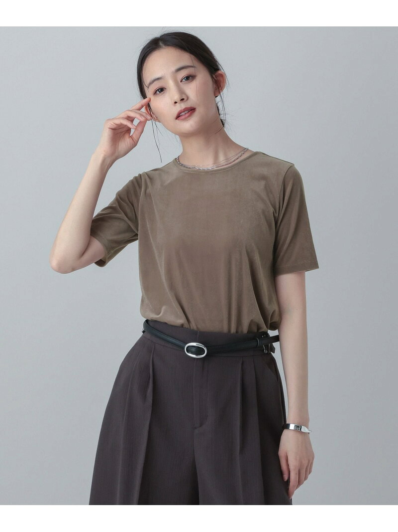 【SALE／40%OFF】MATINEE LINE/シアーベロア半袖T/658132 GLOBAL WORK グローバルワーク トップス カットソー・Tシャツ ブラック ピンク ブラウン【RBA_E】[Rakuten Fashion] globalwork-10023145 GLOBAL WORK/グローバルワーク サンプル画像3