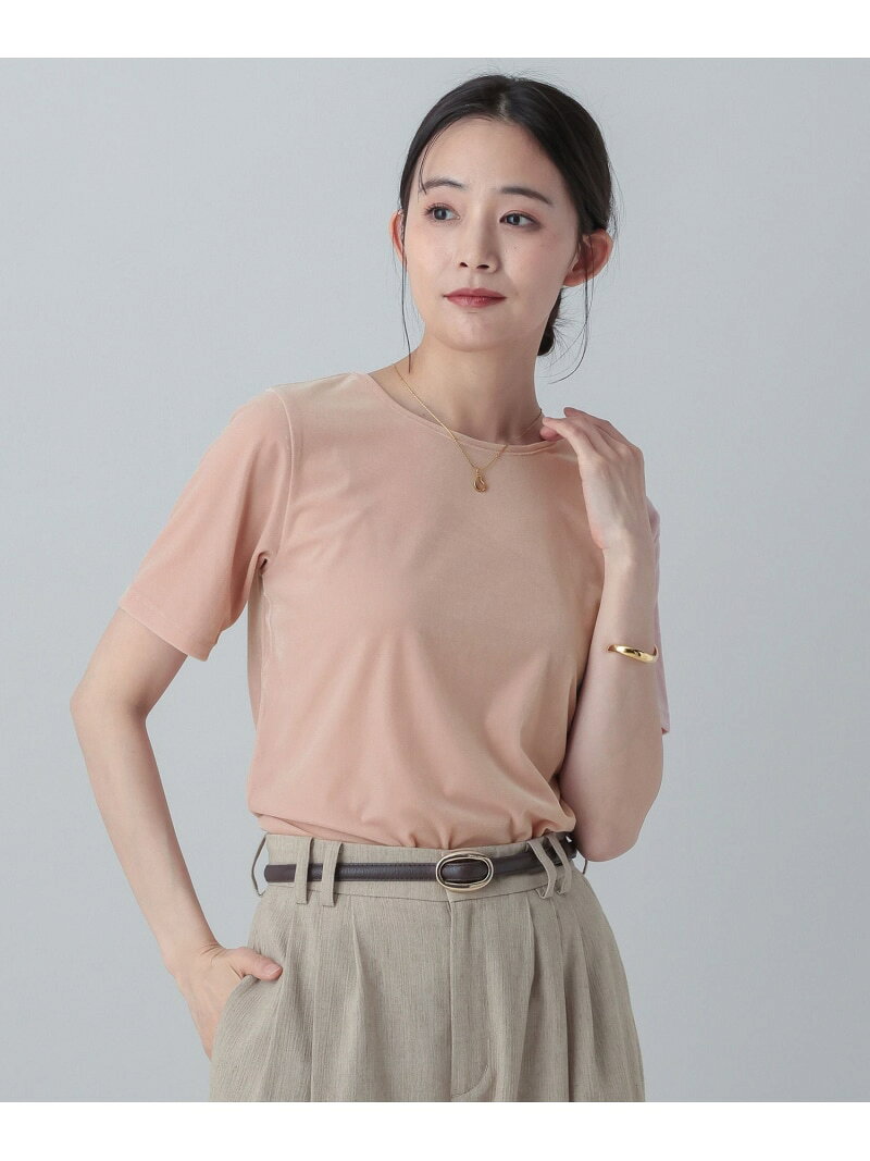 【SALE／40%OFF】MATINEE LINE/シアーベロア半袖T/658132 GLOBAL WORK グローバルワーク トップス カットソー・Tシャツ ブラック ピンク ブラウン【RBA_E】[Rakuten Fashion] globalwork-10023145 GLOBAL WORK/グローバルワーク サンプル画像2