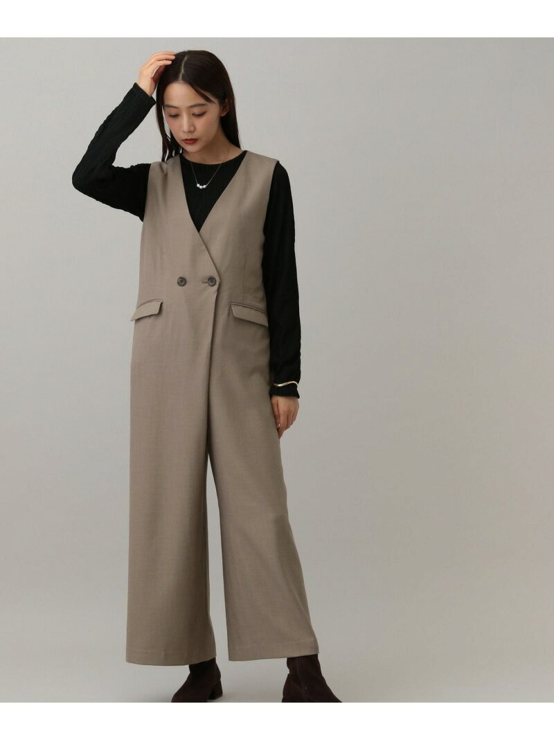 【SALE／20%OFF】MATINEE LINE/ツイルストレッチ/サロペット/583790 GLOBAL WORK グローバルワーク オールインワン・オーバーオール オーバーオール・サロペット ブラウン グレー【RBA_E】【送料無料】[Rakuten Fashion] globalwork-10021810 GLOBAL WORK/グローバルワーク サンプル画像2