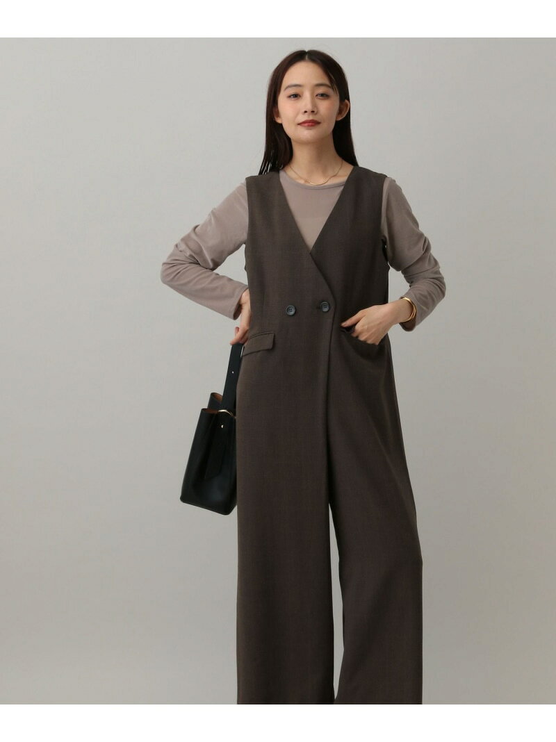 【SALE／20%OFF】MATINEE LINE/ツイルストレッチ/サロペット/583790 GLOBAL WORK グローバルワーク オールインワン・オーバーオール オーバーオール・サロペット ブラウン グレー【RBA_E】【送料無料】[Rakuten Fashion] globalwork-10021810 GLOBAL WORK/グローバルワーク サンプル画像3