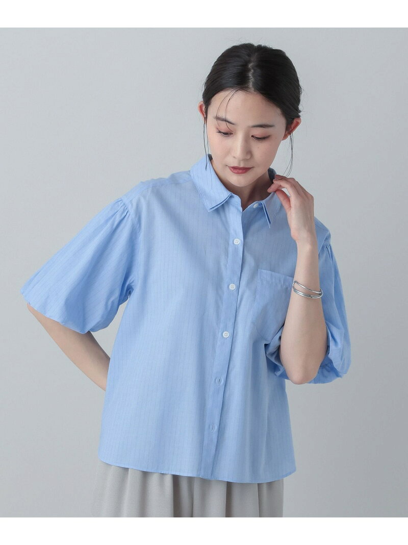 【SALE／44%OFF】MATINEE LINE/テンセルキュプラシャツ/656154 GLOBAL WORK グローバルワーク トップス シャツ・ブラウス ホワイト ブルー【RBA_E】[Rakuten Fashion] globalwork-10023146 GLOBAL WORK/グローバルワーク サンプル画像2