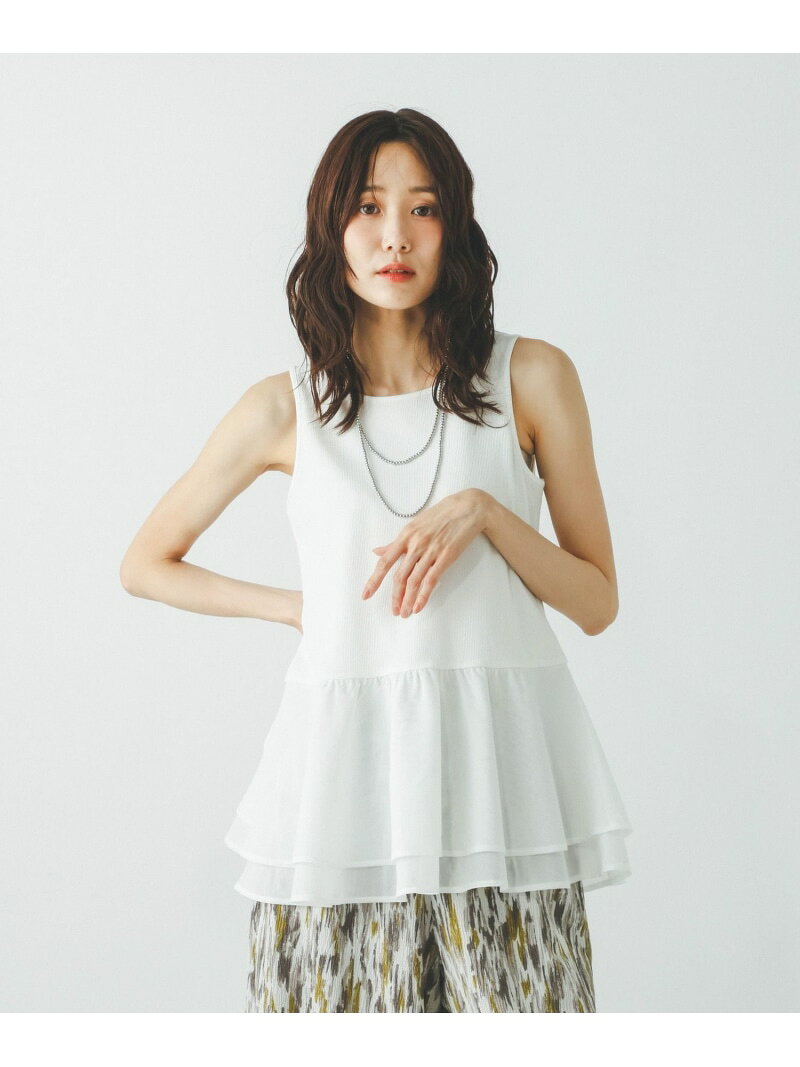 裾アソートリブ切り替えタンク/一部店舗限定/872047 GLOBAL WORK グローバルワーク トップス カットソー・Tシャツ ホワイト[Rakuten Fashion] globalwork-10023664 GLOBAL WORK/グローバルワーク サンプル画像2
