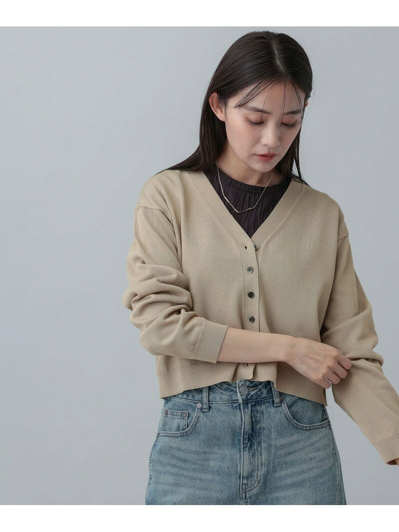 【SALE／50%OFF】MATINEE LINE/レヴィータショートVネックカーディガン/646679 GLOBAL WORK グローバルワーク トップス カーディガン グレー ネイビー ベージュ【RBA_E】[Rakuten Fashion] globalwork-10023094 GLOBAL WORK/グローバルワーク サンプル画像2