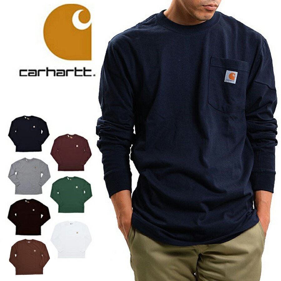 Carhartt カーハート ヘビーウエイト 長袖 ポケット Tシャツ K126 ロンT ポケT 大きいサイズ