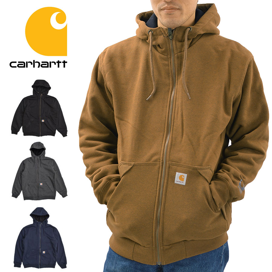 カーハート ジップアップパーカー メンズ カーハート Carhartt パーカー ジャケット メンズ フルジップ スウェット フーディー 裏サーマル 104078