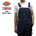 【大きいサイズ】ディッキーズ Dickies オーバーオール デニム INDIGO BIB OVERALL 83294 作業着 仕事着 作業服 ユニフォーム 男性用 メンズ つなぎ