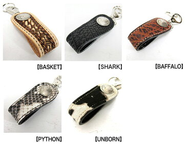 【メール便配送】KCs ケイシイズ キーリング 5セント バスケット シャーク バッファロー パイソン アンボーン KEY RING 5CENT BASEKT SHARK BUFFALO PYTHON UNBORN レザー ハンドクラフト HAND CRAFT ベルト