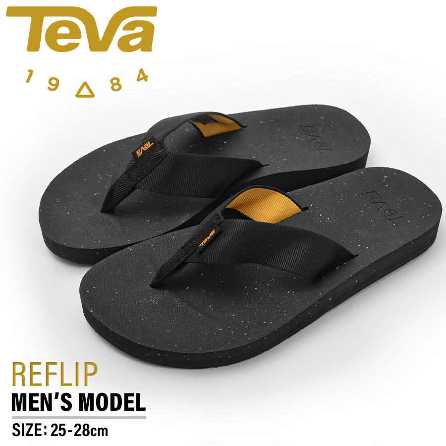 テバ Teva サンダル メンズ リフリップ ReFlip 1124051 ブラック 黒 スポーツサンダル ビーチサンダル ビーサン トングサンダル