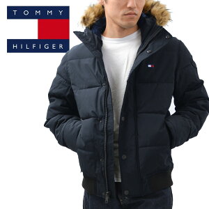 トミーヒルフィガー TOMMY HILFIGER ダウンジャケット ジャケット 中綿ジャケット メンズ アウター NAVY 159AP863 USAモデル スノーケルフーディー パファージャケット ファー 大きいサイズ