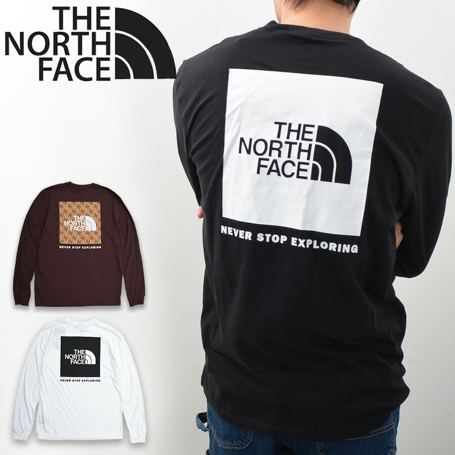 THE NORTH FACE ノースフェイス 長袖Tシャツ メンズ バックプリント ロゴ NF0A811N クルーネック ボックスロゴ NSE