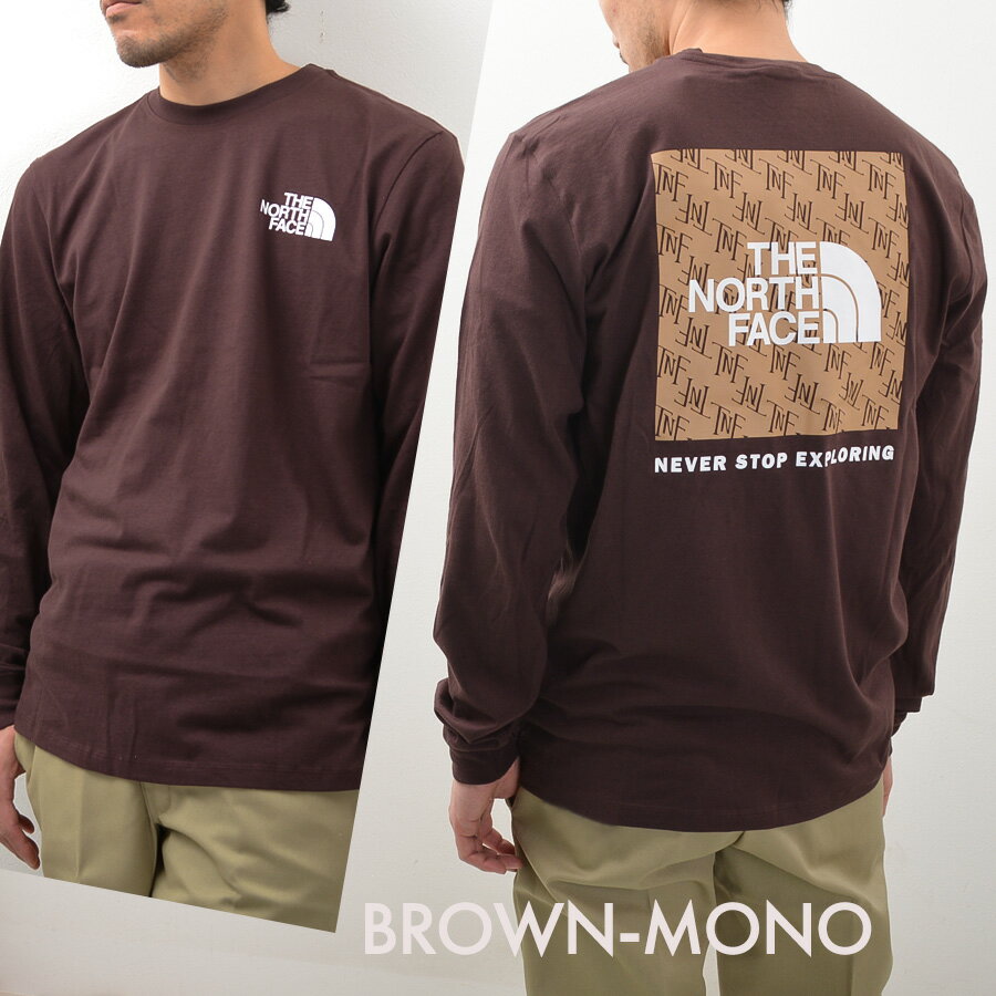 THE NORTH FACE ノースフェイス 長袖Tシャツ メンズ バックプリント ロゴ NF0A811N クルーネック ボックスロゴ NSE